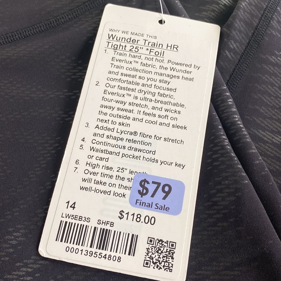Lululemon Wunder train tight 25” foil - Picture 4 of 5
